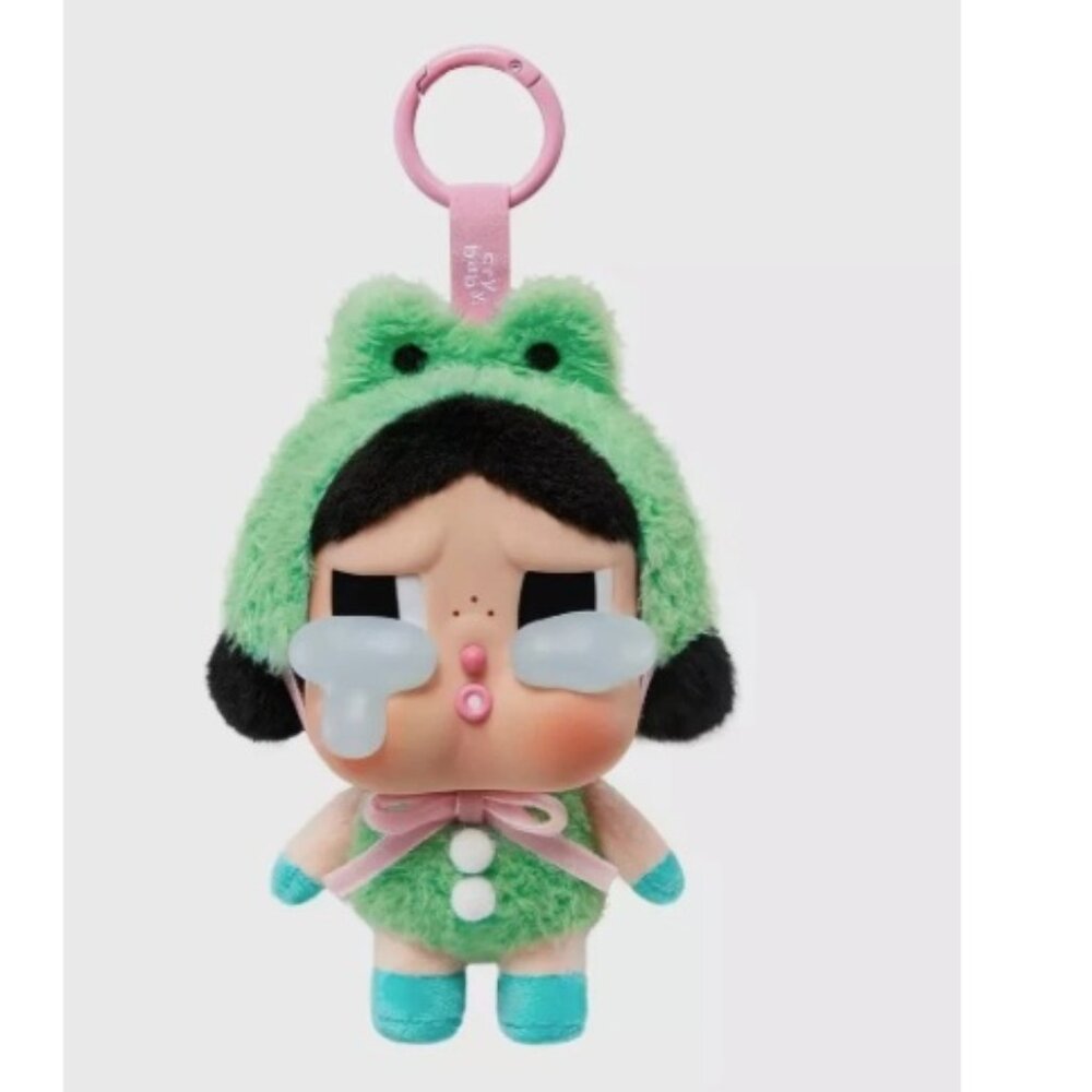 POP MART Cryfufu Crying Again Series What A Frog Plush Figure (Open)